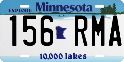 MN license plate 156RMA