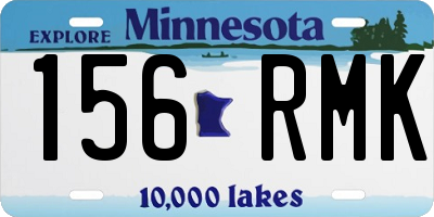 MN license plate 156RMK