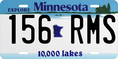 MN license plate 156RMS