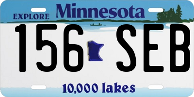 MN license plate 156SEB