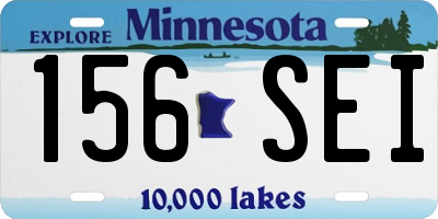 MN license plate 156SEI
