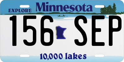 MN license plate 156SEP
