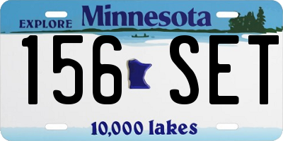 MN license plate 156SET