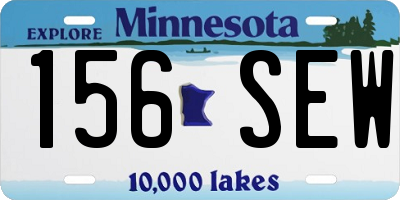 MN license plate 156SEW