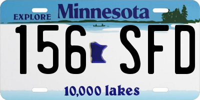 MN license plate 156SFD