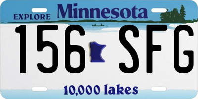 MN license plate 156SFG