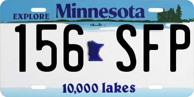 MN license plate 156SFP