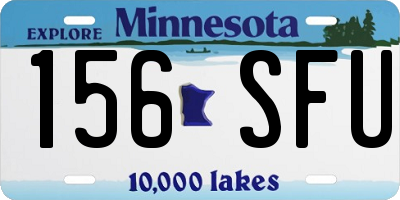 MN license plate 156SFU