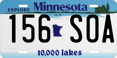 MN license plate 156SOA
