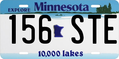 MN license plate 156STE