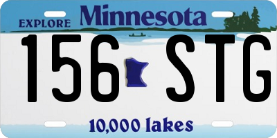 MN license plate 156STG