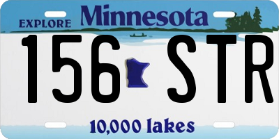 MN license plate 156STR
