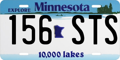 MN license plate 156STS