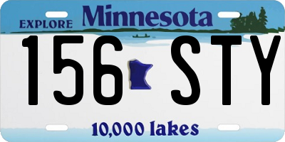 MN license plate 156STY