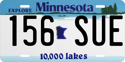 MN license plate 156SUE