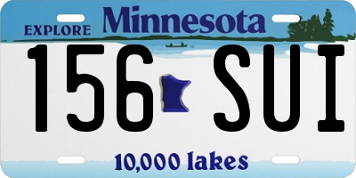 MN license plate 156SUI