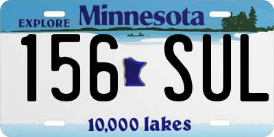 MN license plate 156SUL