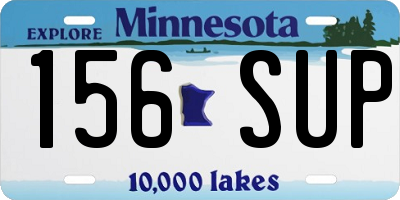 MN license plate 156SUP