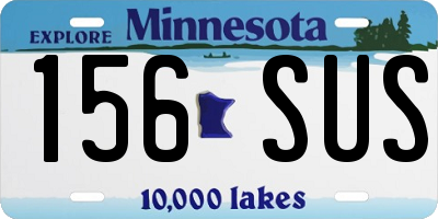 MN license plate 156SUS