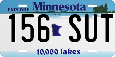 MN license plate 156SUT