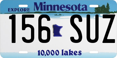 MN license plate 156SUZ