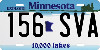 MN license plate 156SVA