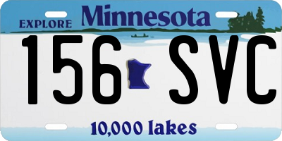 MN license plate 156SVC