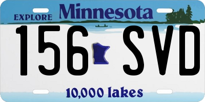 MN license plate 156SVD