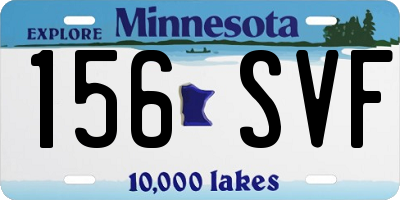 MN license plate 156SVF