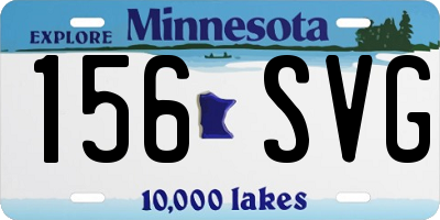 MN license plate 156SVG