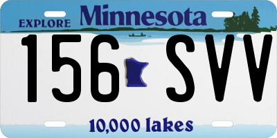 MN license plate 156SVV