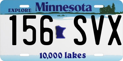 MN license plate 156SVX