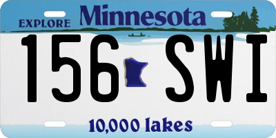 MN license plate 156SWI
