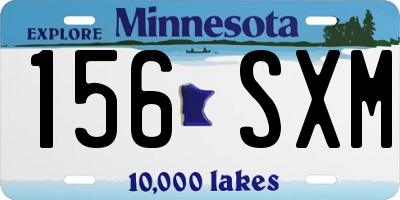 MN license plate 156SXM