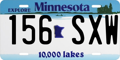 MN license plate 156SXW