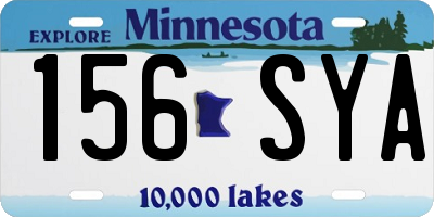 MN license plate 156SYA