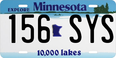 MN license plate 156SYS