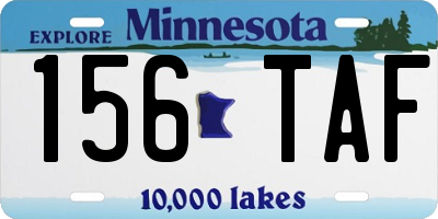 MN license plate 156TAF