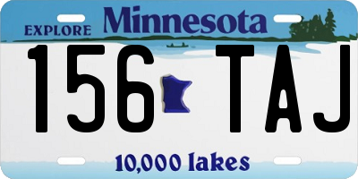 MN license plate 156TAJ