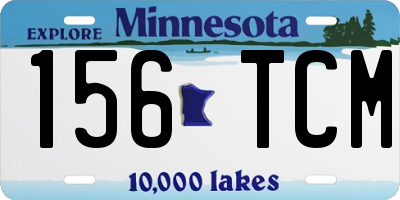 MN license plate 156TCM