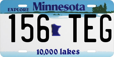 MN license plate 156TEG