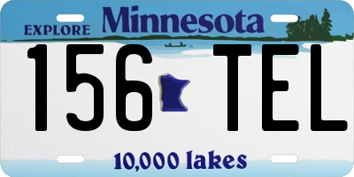 MN license plate 156TEL