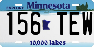 MN license plate 156TEW