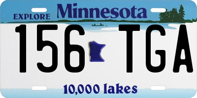 MN license plate 156TGA
