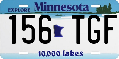 MN license plate 156TGF