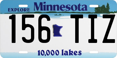 MN license plate 156TIZ