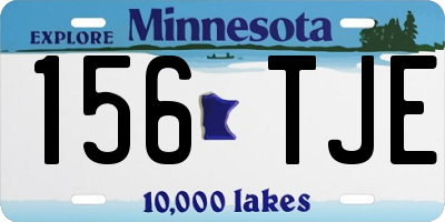 MN license plate 156TJE