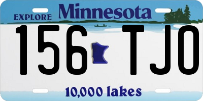 MN license plate 156TJO