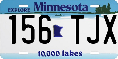 MN license plate 156TJX