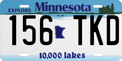 MN license plate 156TKD